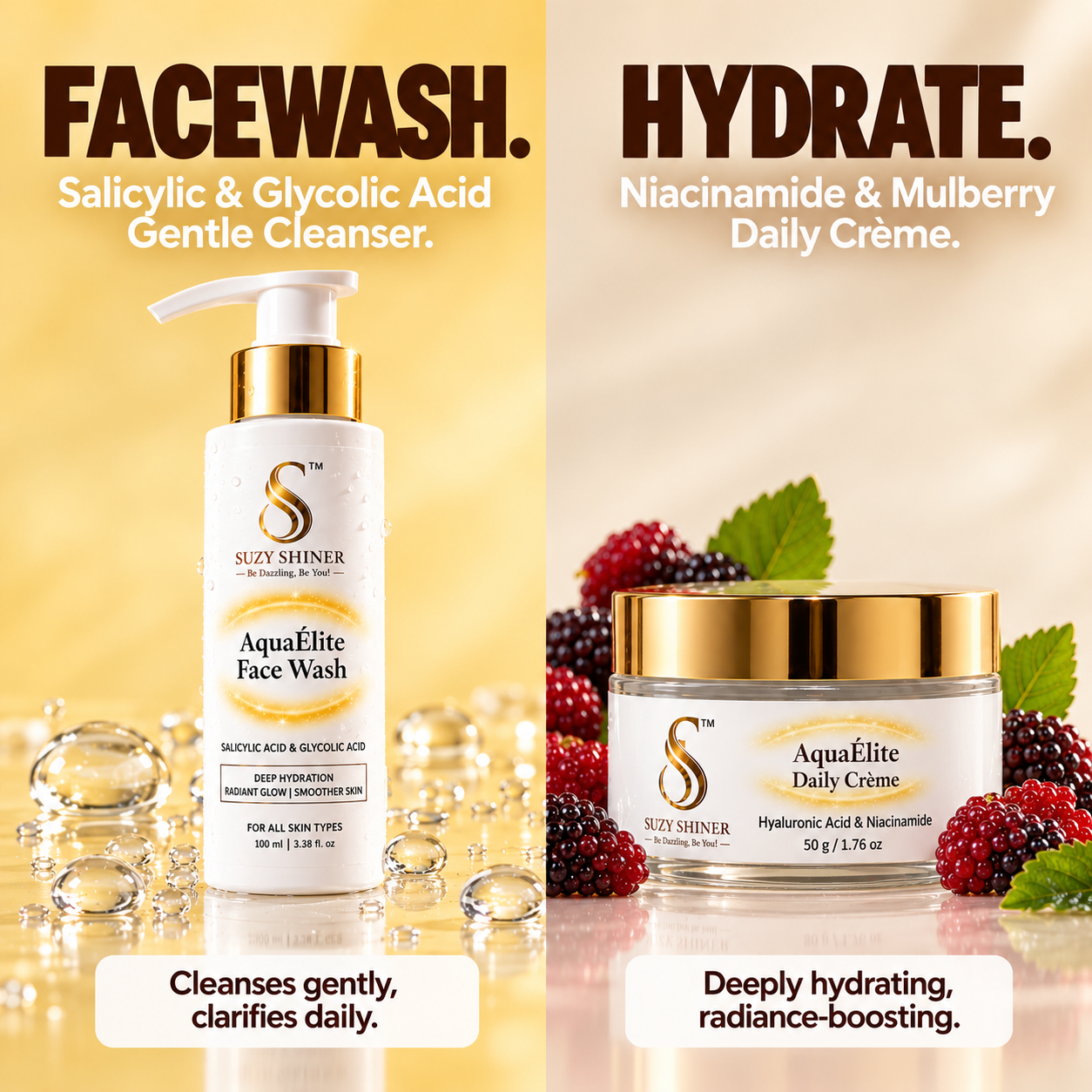 Daily Essentials Duo - Aqua Élite Face Wash + Aqua Élite Daily Crème