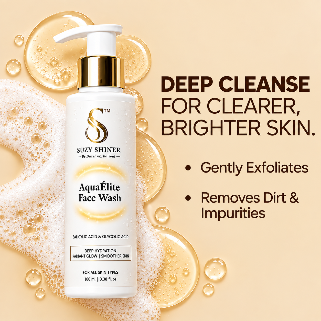 Aqua Élite Face Wash – Pack of 2 | Glycolic Acid & Salicylic Acid Face Wash
