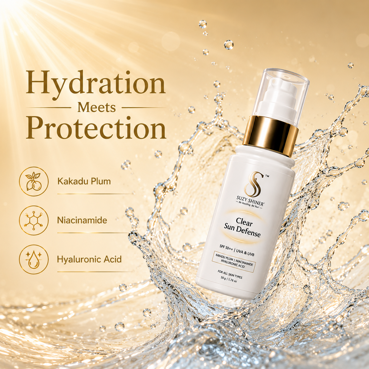 Bright & Shield Trio - Aqua Élite Face Wash + Vit-C Éclat Serum + Clear Sun Defense SPF 50++