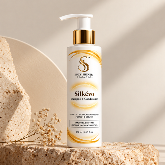 Silkévo 2-in-1 Shampoo & Conditioner with Biotin, Keratin & Argan Oil